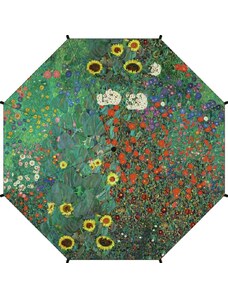 PLUMERIA Skládací deštník Garden with Sunflowers - Gustav Klimt, Ø 90cm