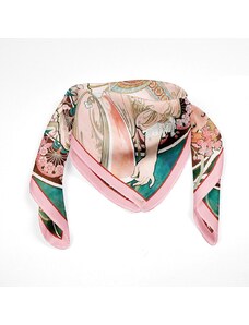 PLUMERIA Hedvábný šátek Reverie, Alfons Mucha
