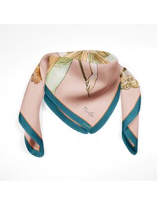 PLUMERIA Hedvábný šátek Spring, Alfons Mucha