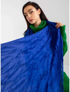 Fashionhunters Tmavě modrý vzdušný šátek s volánky