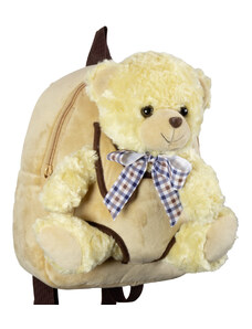 MONOPOL Batoh Plush Backpack Teddy Bear Beige