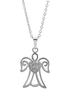 SkloBižuterie-J Ocelový náhrdelník Andílek II s kameny swarovski crystal