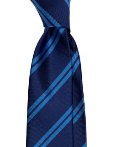 Kolem Krku Tmavě modrá kravata s modrými proužky