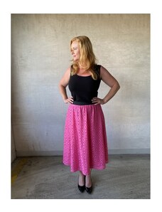 MIDI sukně - krajková - růžová