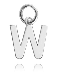 MINET Stříbrný přívěs drobné písmeno "W" JMAS900WSP00