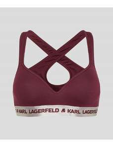 SPODNÍ PRÁDLO KARL LAGERFELD METALLIC LOGO PADDED BRA