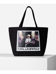 KABELKA KARL LAGERFELD KARL ARCHIVE CANVAS SHOPPER