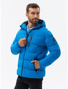 Ombre Clothing Pánská zimní bunda Helny modrá C502