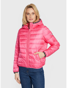 Tommy Jeans dámská růžová prošívaná bunda