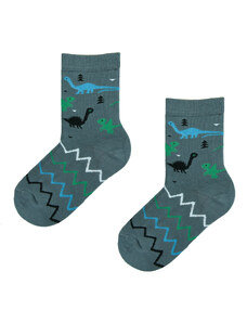 BONASTYL GAMBO dinosaurus - šedá, dětské vzorované ponožky