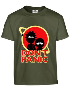 Clearprint Tričko Rick And Morty | Don't Panic