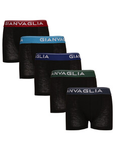 5PACK dětské boxerky Gianvaglia černé (026) 86