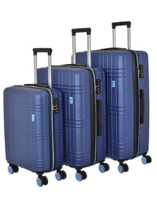 Cestovní kufry set 3ks Dielle S,M,L 130-05 modrá 216 L