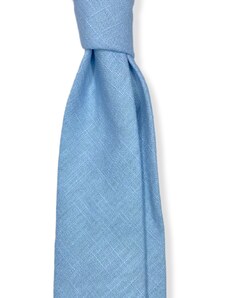 Kolem Krku Světle modrá lněná kravata Premium