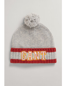 ČEPICE GANT D2. GANT POMPOM BEANIE šedá S/M