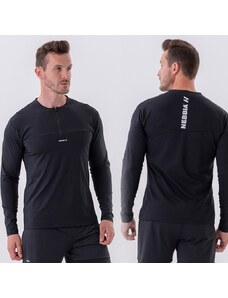 NEBBIA - Sportovní tričko s dlouhym rukávem pánské 329 (black)