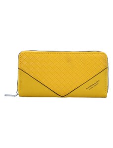 Silvia Rosa Zajímavá dámská pouzdrová koženková peněženka Chvíle, žlutá