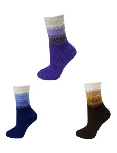 Emi Ross Dámské froté ponožky - Galanterka mix barev (Balení/3 páry)