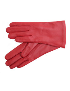 Dámské kožené rukavice Špongr VEGA červené s kašmírovou podšívkou