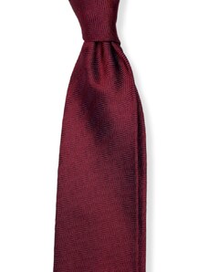 Kolem Krku Červená hedvábná kravata se vzorem rybí kosti Premium