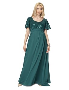 TORELLE Těhotenské večerní šaty FLORINA - tmavě zelená