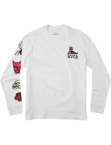 TRIKO RVCA OBLOW PATCHES L/S - bílá -