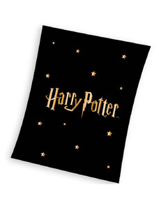 Carbotex Dětská deka Harry Potter Gold Stars 130x170 cm