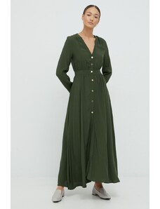 ASOS DESIGN satin wrap neck pencil maxi 