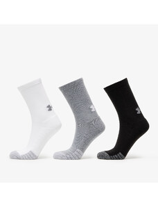 Pánské ponožky Under Armour Heatgear Crew 3-Pack Socks Gray/ White