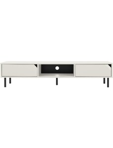 Matně bílý lakovaný TV stolek Tenzo Corner 176,5 x 43 cm
