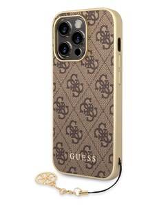 Ochranný kryt pro iPhone 14 Pro - Guess, 4G Charms Brown