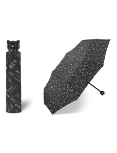 happy rain Černý skládací deštník - Kočky