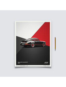 Automobilist Posters | Porsche 911 RS - 1973 - Black, Classic Edition, 40 x 50 cm