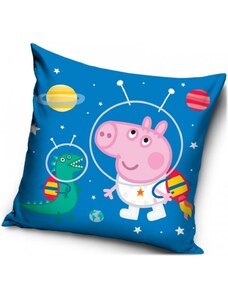 Carbotex Povlak na polštář Prasátko Peppa - Peppa Pig - motiv George ve vesmíru - 40 x 40 cm