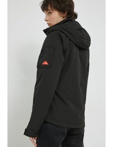 Bunda Superdry dámská, černá barva, přechodná