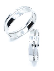 Aranys Stříbrné snubní prsteny se zirkonem Dase, 52