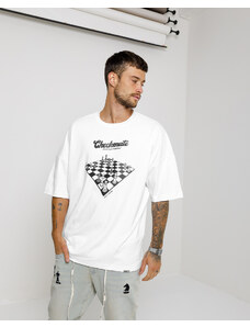 Don Lemme Oversized Triko Checkmate - white