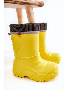 Kesi Dětské zateplené boty do deště Befado Žlute