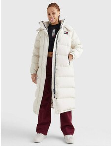 Tommy Jeans dámský béžový zimní kabát