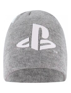 Fashion.uk Dětská zimní úpletová čepice PlayStation - oficiální licenční produkt - šedá