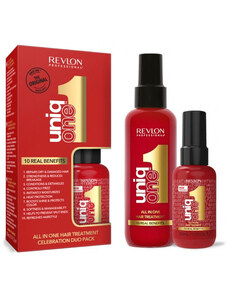 Revlon Professional Uniq One Treatment Celebration péče Uniq One Classic 150 ml + péče Uniq One Celebration 50 ml dárková sada