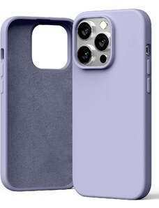 Ochranný kryt pro iPhone 14 Pro - Mercury, Silicone Lavender Gray