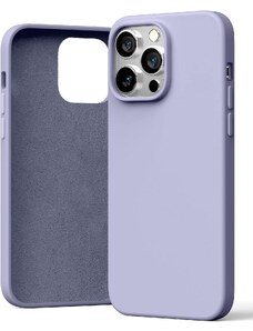 Ochranný kryt pro iPhone 14 Pro MAX - Mercury, Silicone Lavender Gray