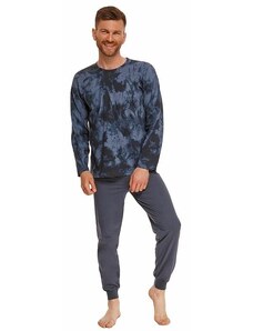 Taro Pánské pyžamo Greg modré batikované