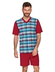 Taro Pánské pyžamo Anton červeno-modré