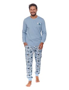 DN Nightwear Pánské pyžamo Dreams světle modré