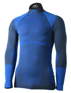 MICO MAN LONG SLEEVES MOCK NECK SHIRT WARM CONTROL SKINTECH Piombo