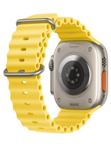 Crested Oceánský silikonový řemínek pro Apple Watch 38, 40 a 41 mm žlutý