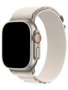 Crested Alpský tah nylonový řemínek pro Apple Watch 38, 40 a 41 mm bílý