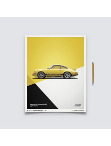 Automobilist Posters | Porsche 911 RS - 1973 - Yellow, Classic Edition, 40 x 50 cm